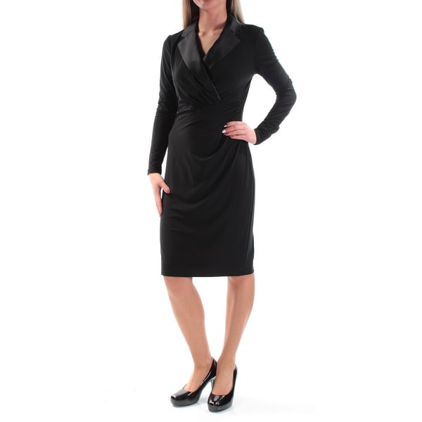 ralph lauren black wrap dress