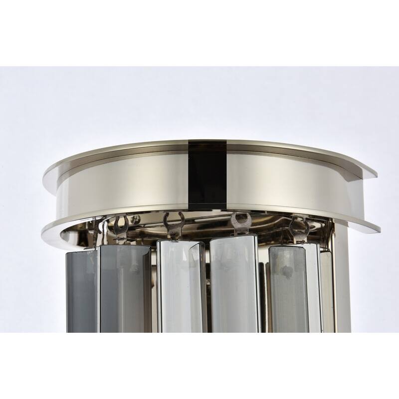 Royce Edge 2 light Polished nickel Wall Sconce