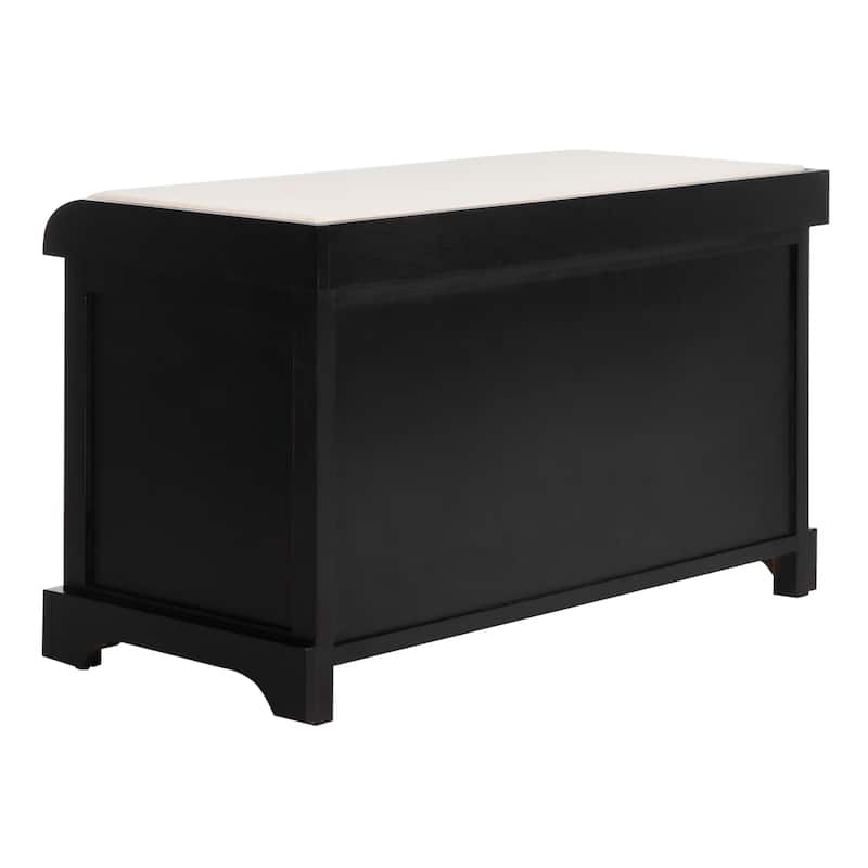 Old Stone Distressed Black Storage Bench - 33.5" x 16.1" x 19.9"
