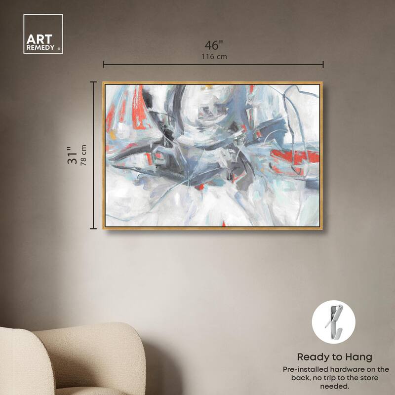 Grey Touches Canvas by Art Remedy