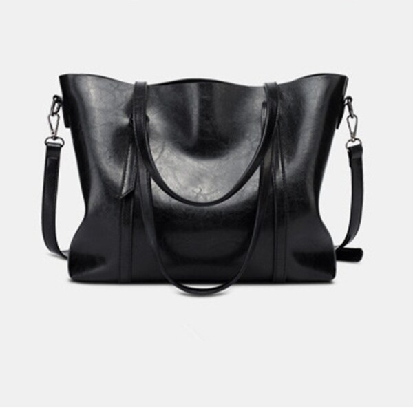 ladies large black shoulder bags