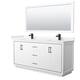 Option White / Carrara Cultured Marble Top / Matte Black