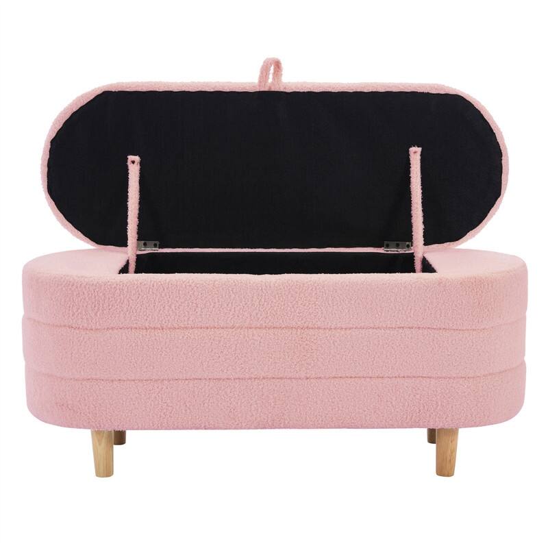 2-Piece Bedroom Sets Twin/Full Size LED Upholstered Platform Bed with Flower Shaped Headboard and Bed End Storage Ottoman