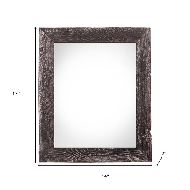 HomeRoots 11" x 14" Black Solid Wood Hanging Picture Frame