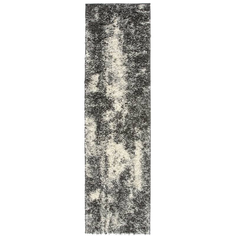 World Rug Gallery Modern Abstract Soft Plush Shag Area Rug