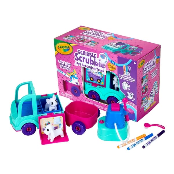 slide 2 of 8, Crayola Scribble Scrubbie Pets Pet Grooming Truck - Assorted Assorted - Kids