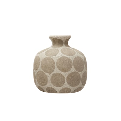 Terracotta Vase with Wax Relief Dots