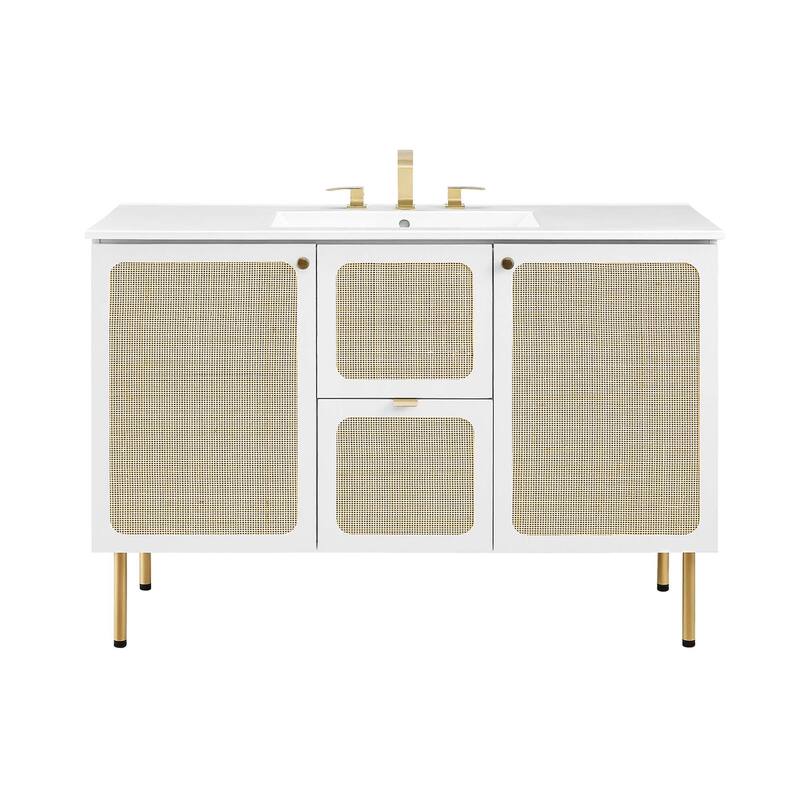 Chaucer 18"/24"/30"/36"/48"Single Basin/48" White Basin Bathroom Vanity