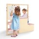 preview thumbnail 5 of 18, Kids Multifunctional Art Table & Bench Set with Adjustable Double-Sided Easel - 45" x 32" x 39.5"