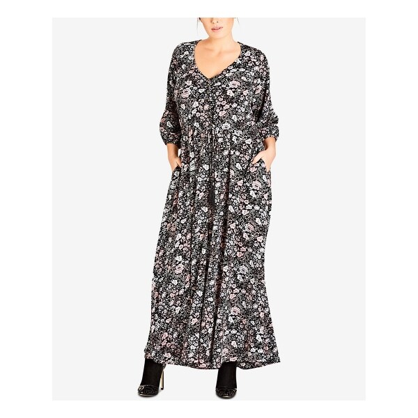long sleeve maxi dress size 18