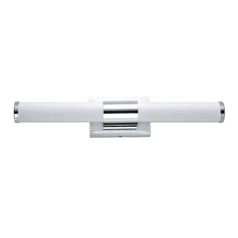 Maxim Optic 24" Tubular LED Bath Bar - Polished Chrome / White Glass