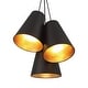 preview thumbnail 5 of 5, Brian Patrick Flynn Alston 3 Light Matte Black + Antique Gold Pendant