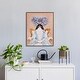 preview thumbnail 8 of 8, 17 in. W x 21 in. L Bohemian Cat in Forest Wood Framed Canvas Wall Art ,Cute Animal Wall Art Decor