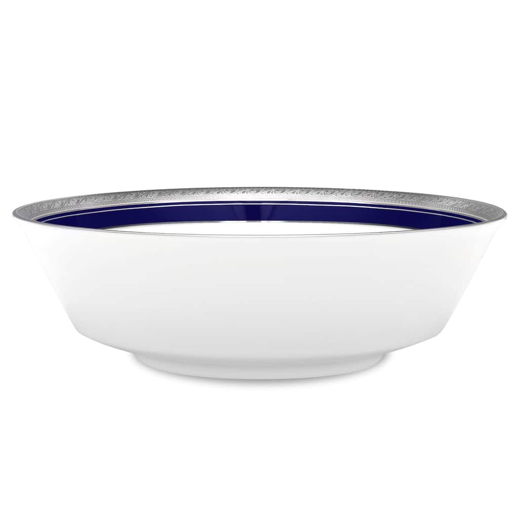 Noritake Crestwood Cobalt Platinum Round Vegetable Bowl, 9", 40 Oz.