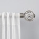 preview thumbnail 7 of 38, ATI Home Ogee 1" Adjustable Curtain Rod and Finial Set 36" to 72" - Silver