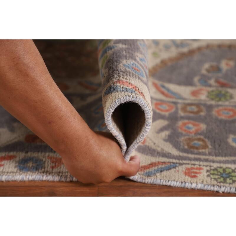 Over-Dyed Tabriz Persian Vintage Area Rug Hand-Knotted Wool Carpet - 8'1"x 10'8"