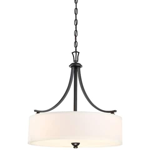 Shadowglen Lathan Bronze With Gold Highli 3 Light Pendant By Minka Lavery