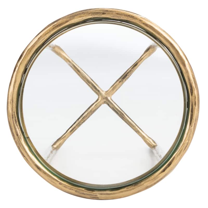 SAFAVIEH Couture Wubke Forged Metal Tall Round End Table, Fully Assembled - 12"W x 12"D x 24"H