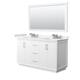 Option White, Nickel Trim, White Quartz Top