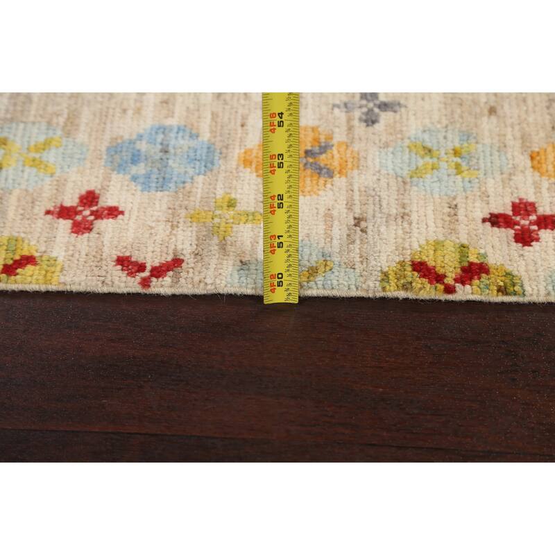 Vegetable Dye Gabbeh Kashkoli Wool Area Rug Hand-knotted Foyer Carpet - 3'2" x 4'10"