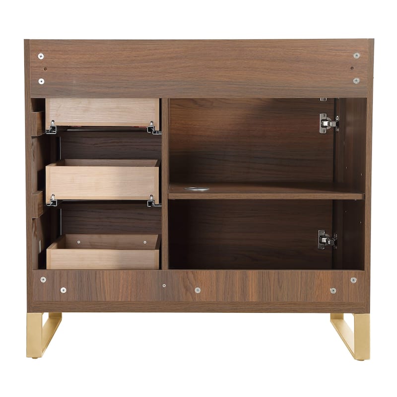 Fine Fixtures Opulence Collection Bathroom Vanity with White Ceramic Sink