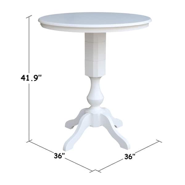 dimension image slide 6 of 5, 36" Round Top Pedestal Table