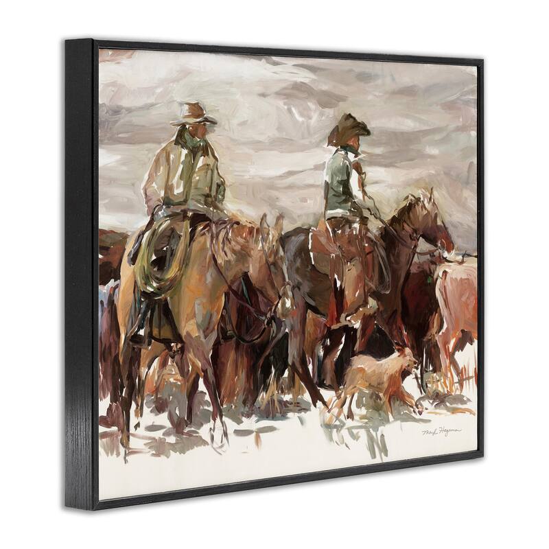 Stupell Round Up Cowboys Framed Giclee Art Design By Marilyn Hageman