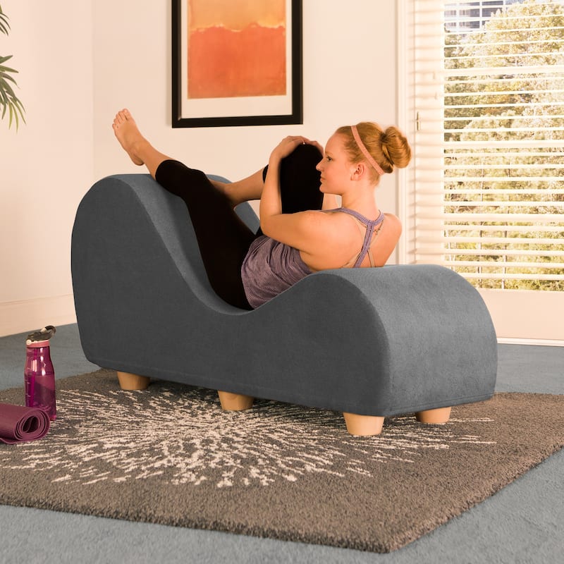 Avana Yoga Chaise Lounge w/ Maple Wood Feet