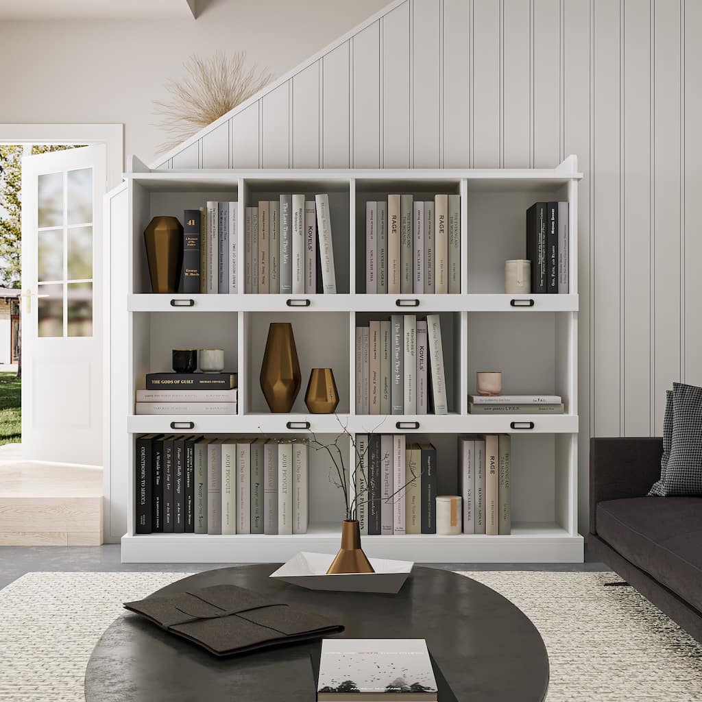 Modern Storage Cabinet with Ten Shelves for Living Room, Bedroom, Office
