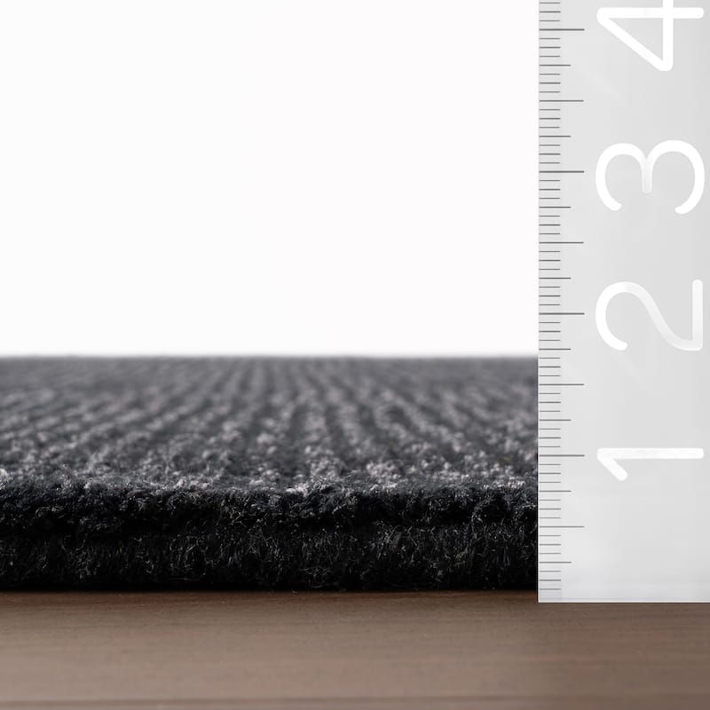 Nate Berkus Crosby Solid Wool Cozy Area Rug