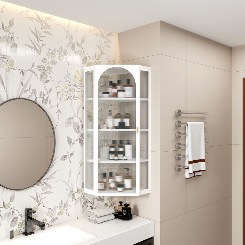 Narrow bathroom outlet wall cabinets