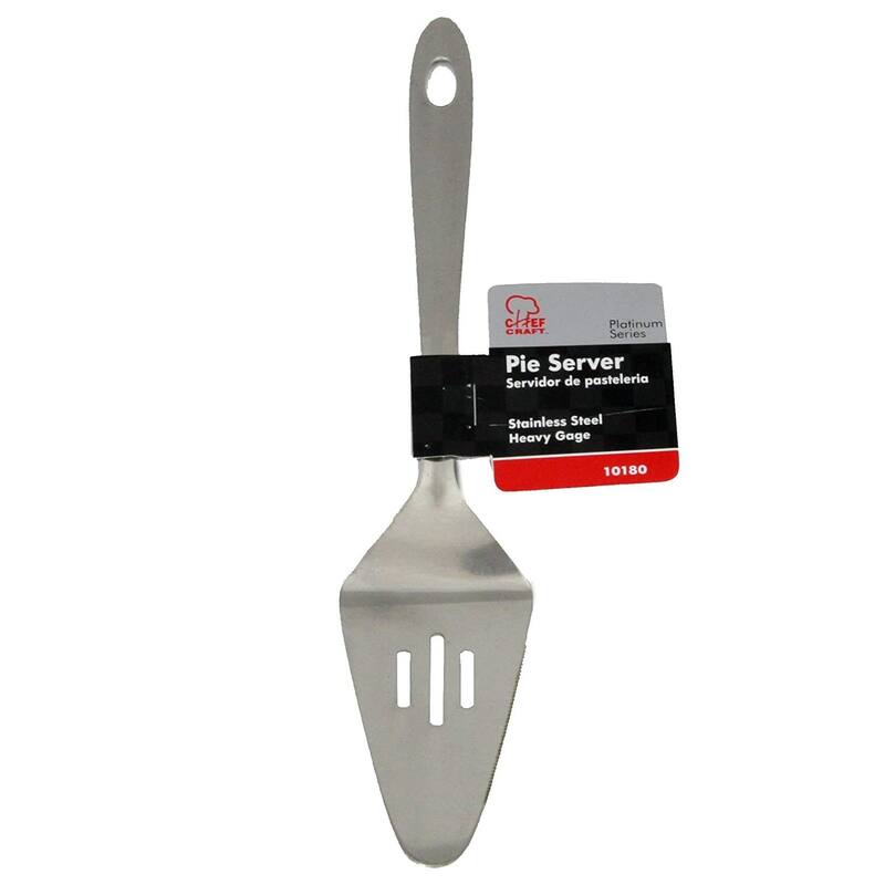 Chef Craft 10" Slotted Stainless Steel Pie Server Spatula with Sleek Mirror Finish