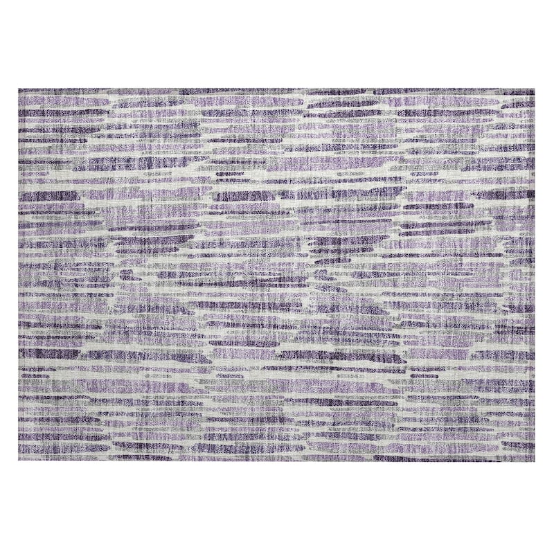 Machine Washable Indoor/ Outdoor Chantille Abstract Watercolor Rug
