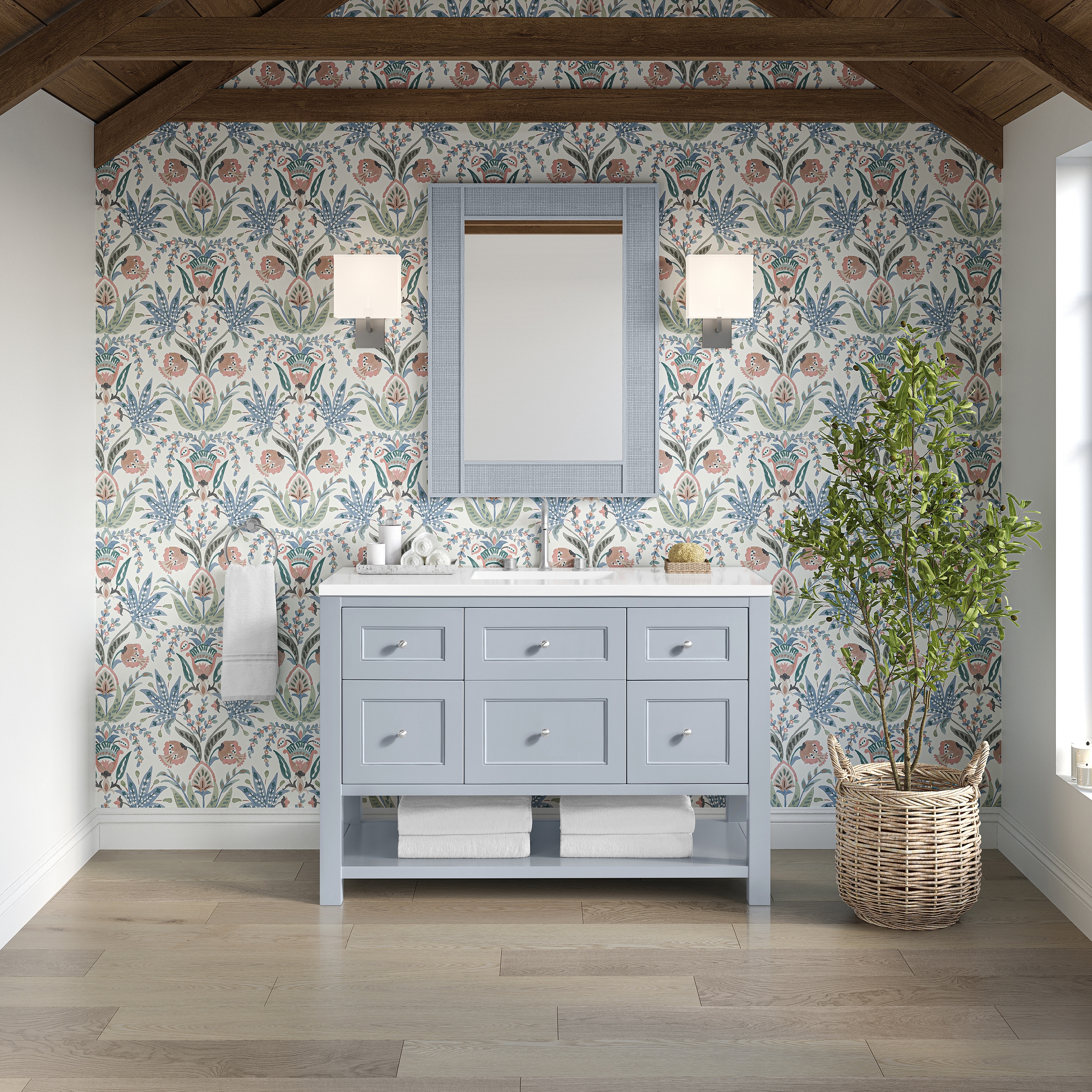 James Martin Vanities Breckenridge 48" Single Vanity, Serenity Blue - 48