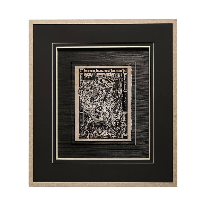 Linocut IV Framed Art Print