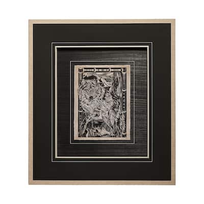 Linocut IV Framed Art Print