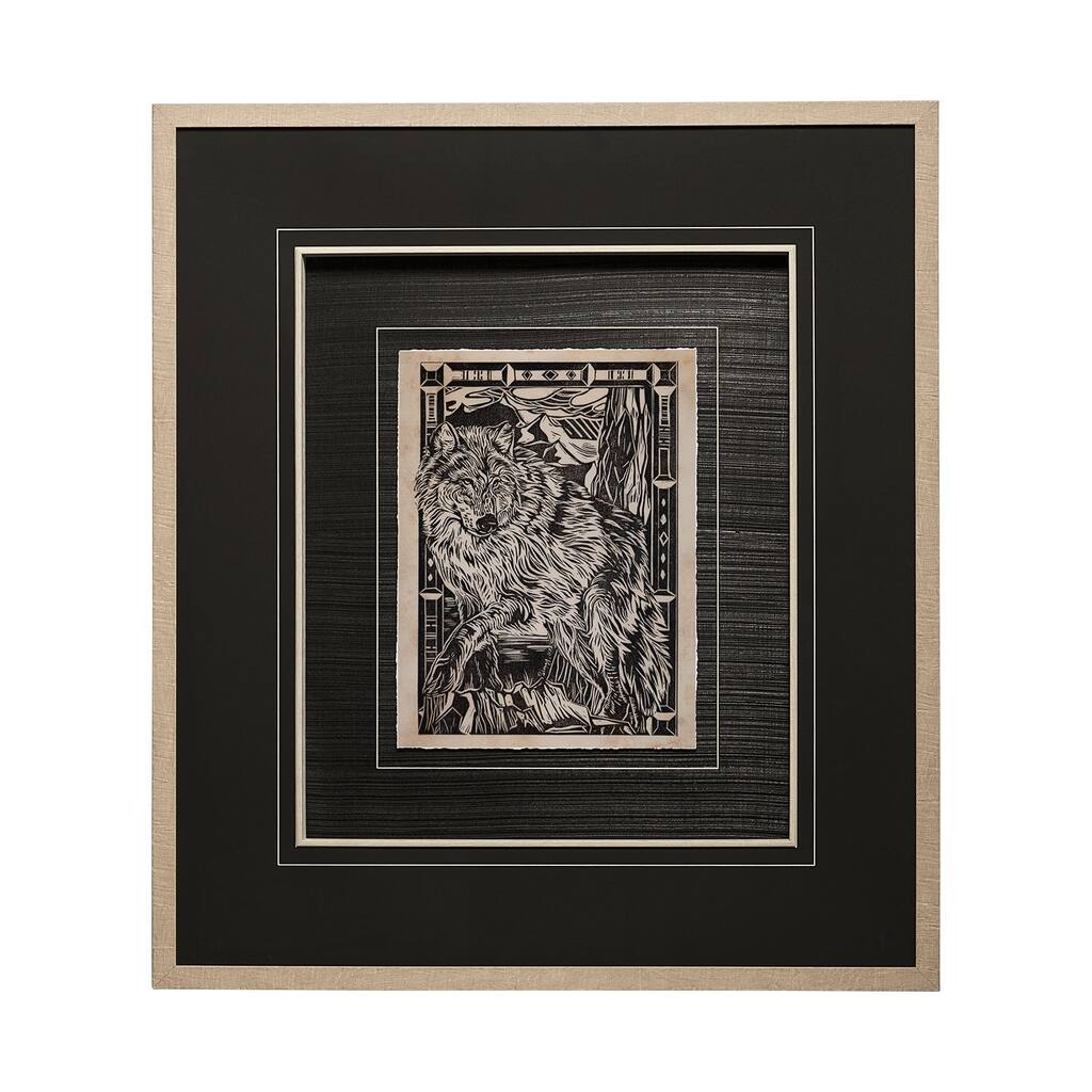 Linocut IV Framed Art Print