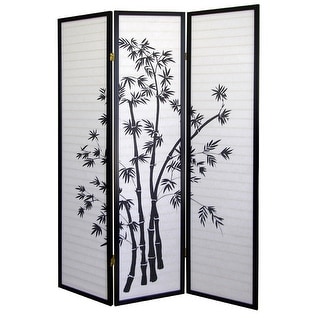 Elegant 70" Tall 3-Panel Bamboo Design Room Divider Screen