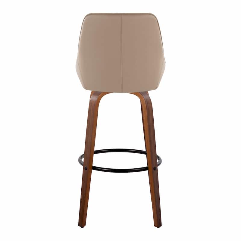 Carson Carrington Alba 30" Fixed-Height Bar Stool with Bent Wood Legs & Round Footrest (Set of 2)