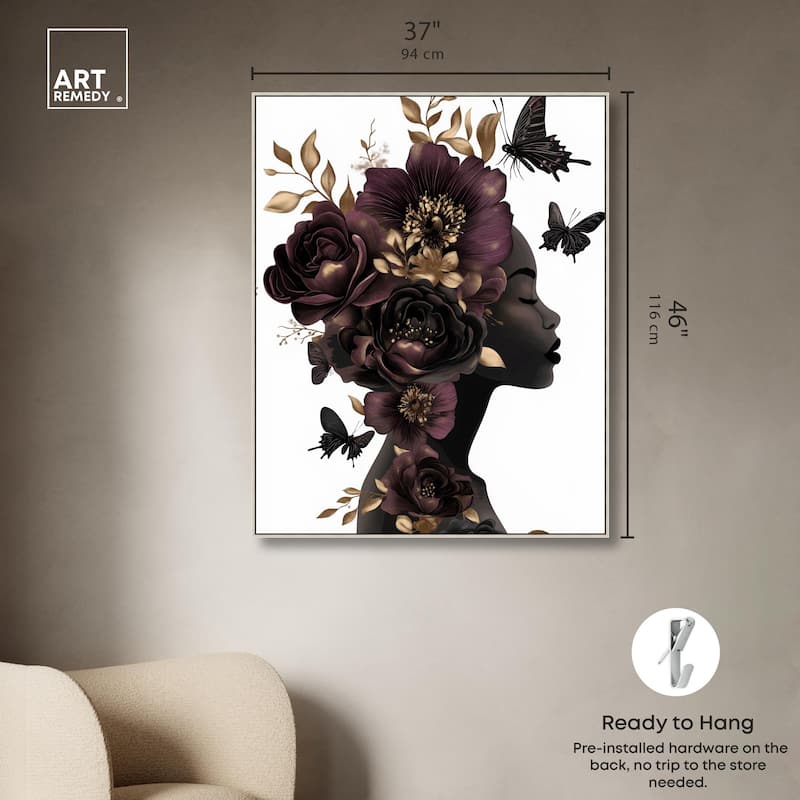 In Her Thoughts II Canvas by Art Remedy