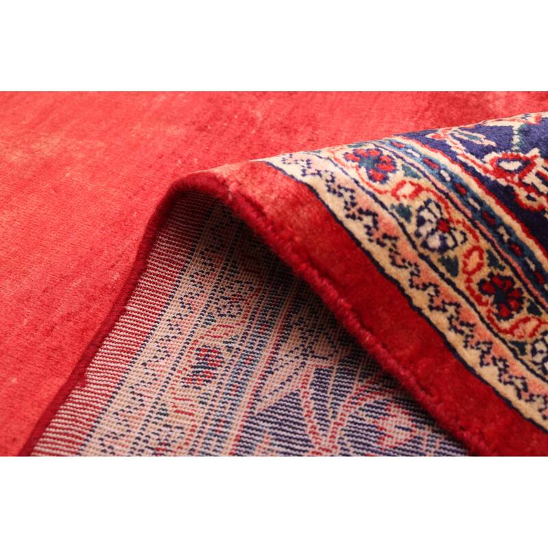 ECARPETGALLERY Hand-knotted Kayseri Red Wool Rug - 7'8 x 10'11