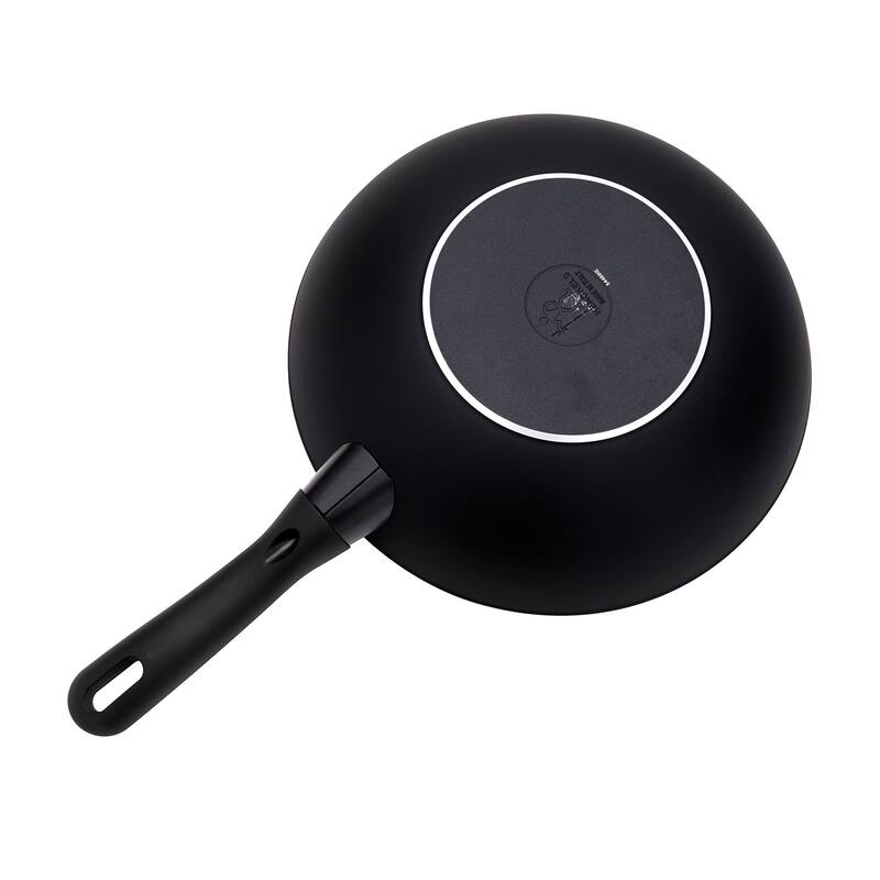 Henckels Nola 11-inch Aluminum Ceramic Nonstick Wok with Lid - Black