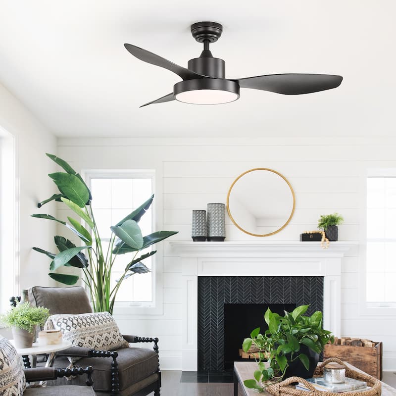 Sofucor 47 Inch Ceiling Fan with Light,Large Dimmable Memory LED,6 Speeds 5500CFM High Velocity Timer Reversible,ETL - 47 Inches