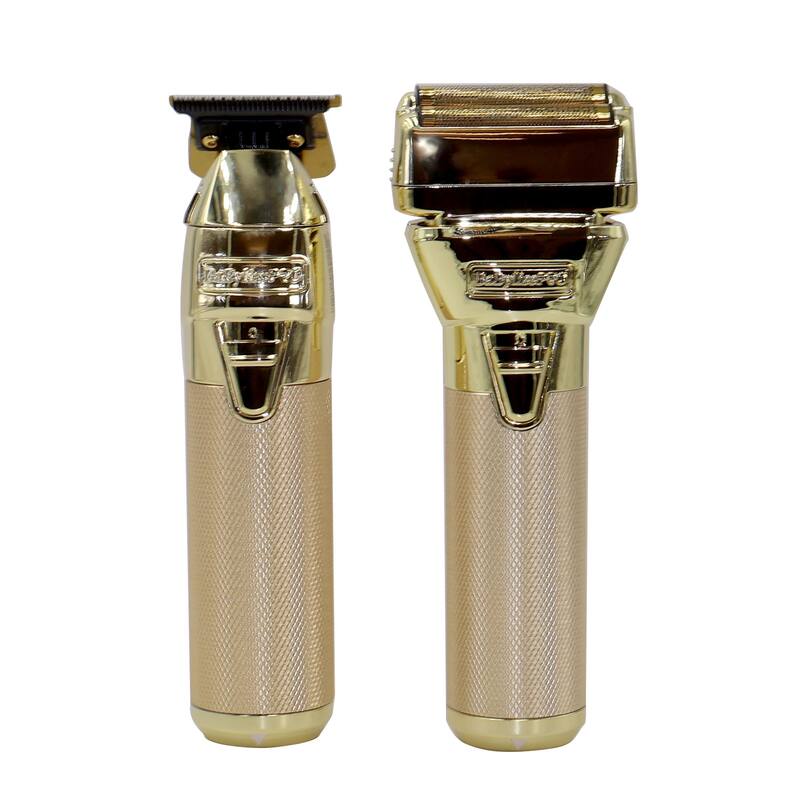 BaByliss Pro FXONE GOLDFX Limited Edition Prepack - Outlining Trimmer and Double Foil Stick Shaver (Gold) FX1FSTGPK - Gold