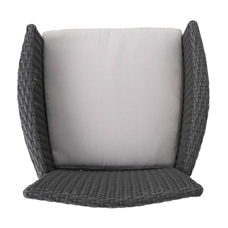 Dion Outdoor 7-piece Rectangular Wicker Aluminum Dining Set with Cushions by Christopher Knight Home