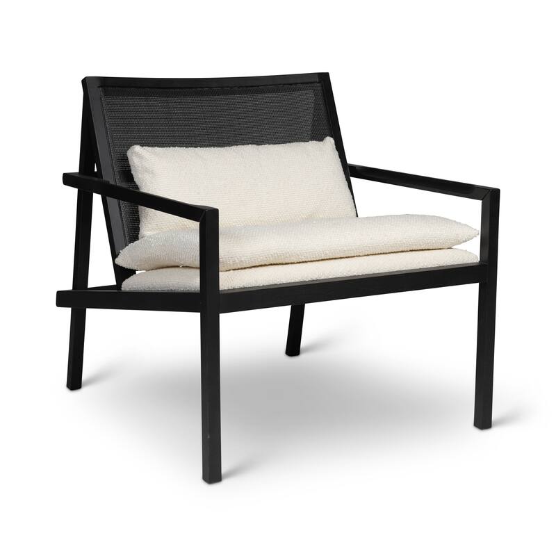 Urbia Barra Cane Lounge Chair - Ivory, Black