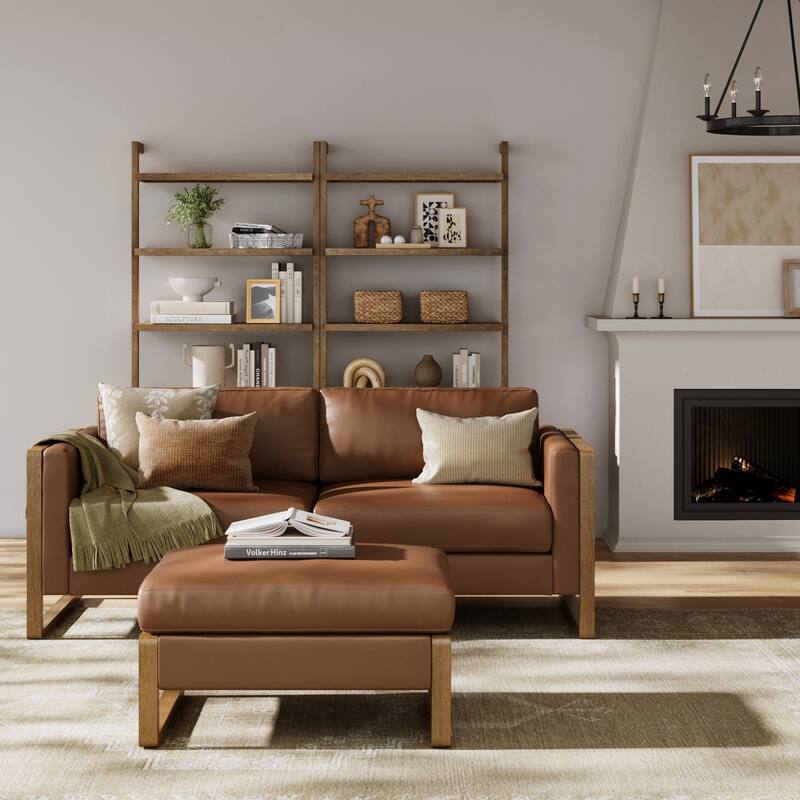 Madison Modern Upholstered Modular Sofa or Couch for Living Room with Solid Wood Legs