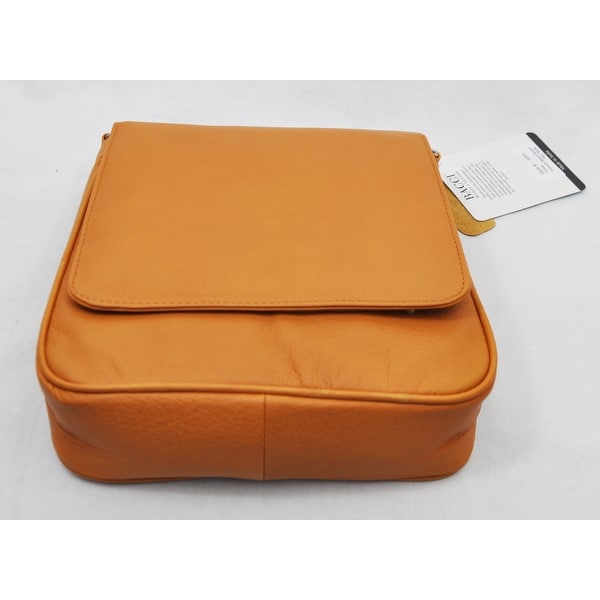 Bacci Tan Medium Front Flap Cross Body Bag With Strap
