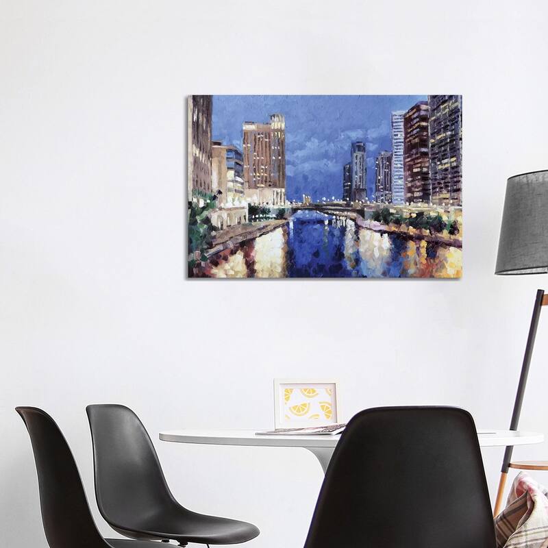 iCanvas "Chicago River" by Roger Disney Canvas Print - 26x40x1.5