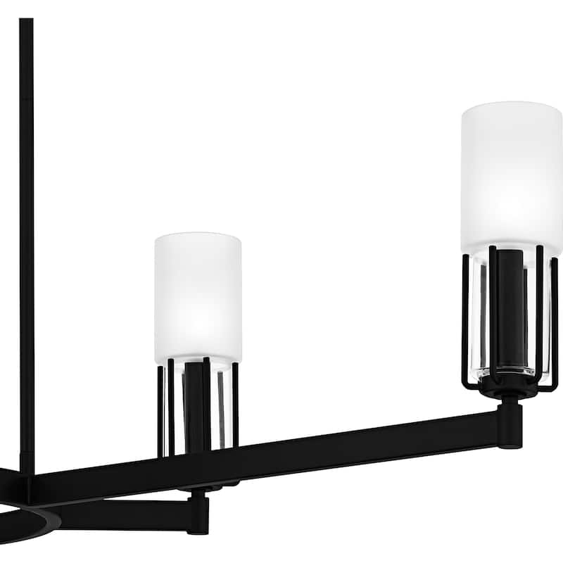 Cruz 6-Light Matte Black Linear Chandelier